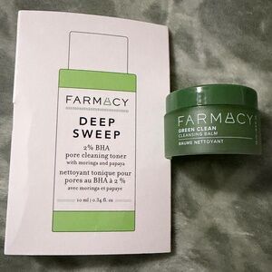 Farmacy Deep Sweep 2% BHA Toner and Green Cleansing Balm Travel Size Bundle; new